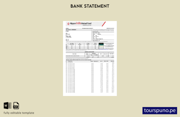 listo para imprimir plantilla de word   extracto bancario de India Nippon